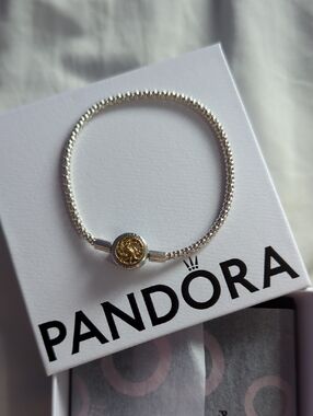Pandora Two-Tone Silver Bracelet with Gold Clasp - Game Of Thrones Edition.